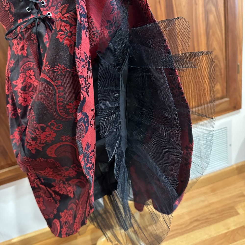 NWOT Hearts & Roses UK Red Black Valentines Day Dress Size S/4 - Picture 7 of 11